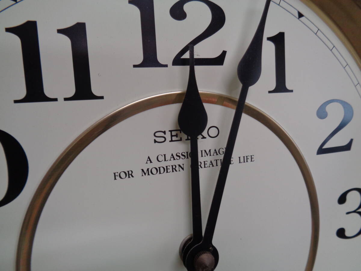 アンティーク調 セイコ― 壁掛け時計 ボンボン時計 懐かしい響き 中古品の画像4