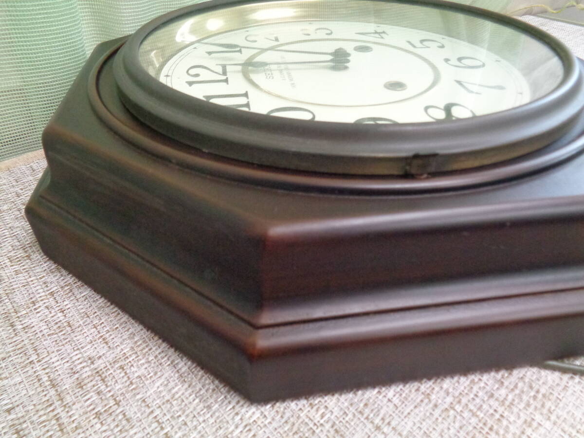 アンティーク調 セイコ― 壁掛け時計 ボンボン時計 懐かしい響き 中古品の画像6