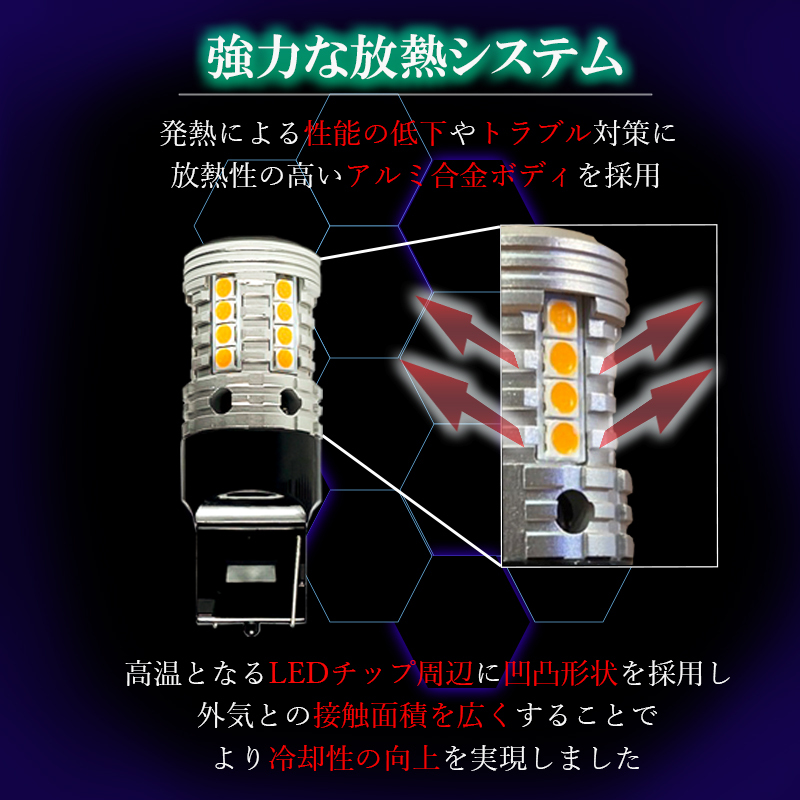 インプレッサ G4 GK系 GJ系 GP系 GK系 GT系 WRX STI GVB GRB XV GH系 GP7 LEDウインカー T20 ピンチ部違い ハイフラ 抵抗内蔵 LED １年保証_画像8