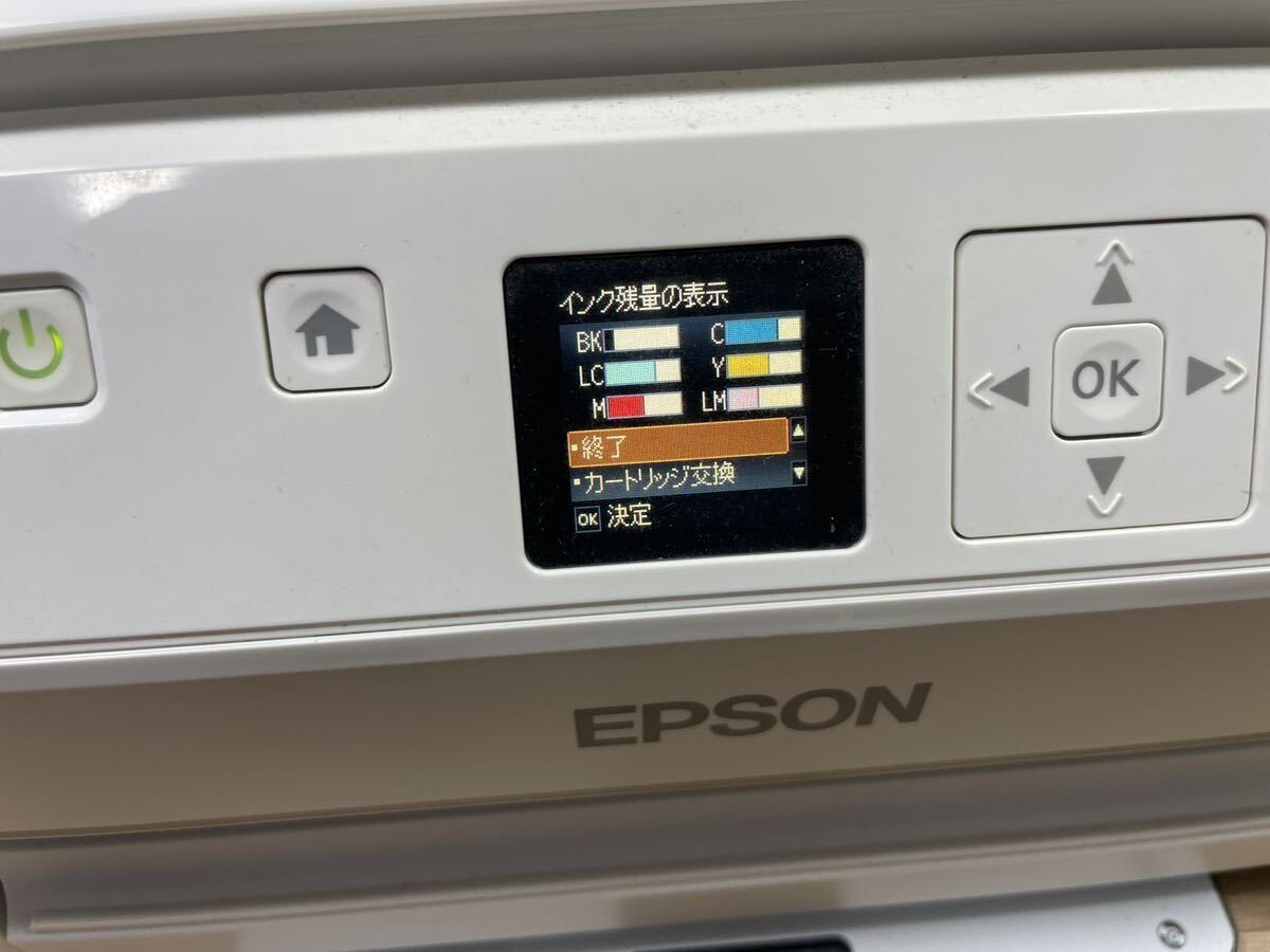 ■FR2117 EPSON エプソン EP-707A カラリオ インクジェットプリンター コピー 複合機 ホワイト 通電OKの画像6