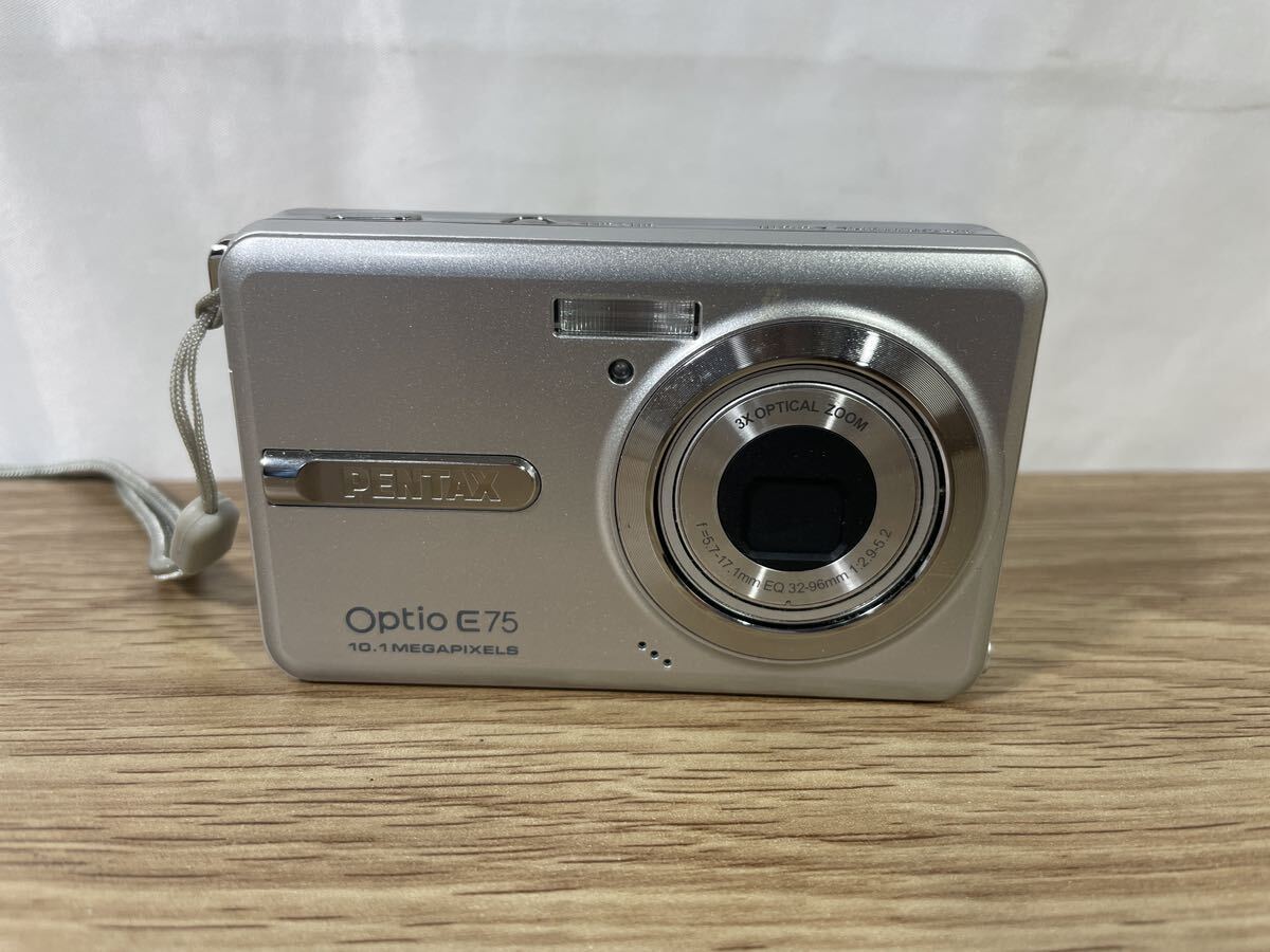 ■FR2147 PENTAX ペンタックス Optio E75 コンパクト デジタルカメラ デジカメ 動作未確認の画像2