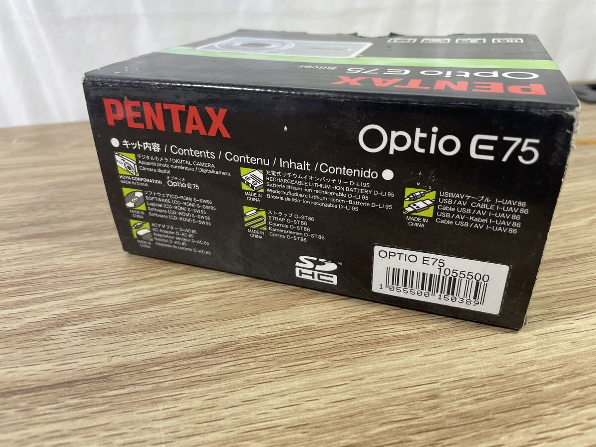 ■FR2147 PENTAX ペンタックス Optio E75 コンパクト デジタルカメラ デジカメ 動作未確認の画像5