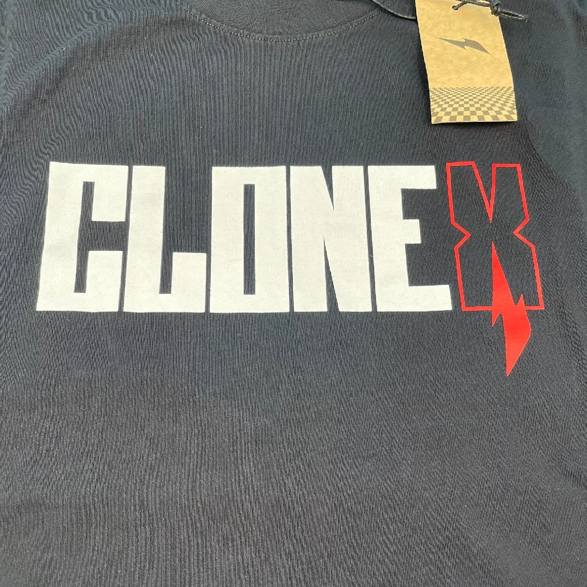 【10089P025】Clone X Tシャツ Lサイズ RTFKT NIKE タグ付 半袖 夏物 ナイキ クローンＸ 黒 NFT メタバース デジタル アバター クールの画像3