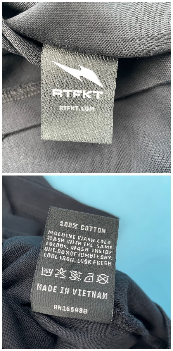 【10089P025】Clone X Tシャツ Lサイズ RTFKT NIKE タグ付 半袖 夏物 ナイキ クローンＸ 黒 NFT メタバース デジタル アバター クールの画像7