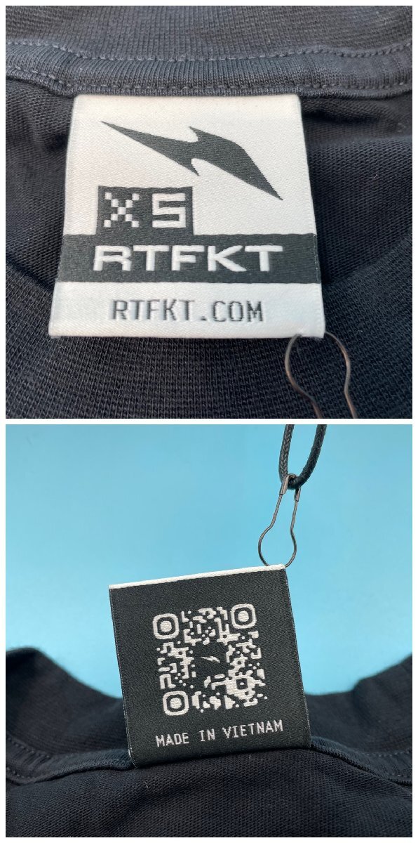【10096P025】Clone X Tシャツ XSサイズ RTFKT NIKE タグ付 半袖 夏物 ナイキ クローンＸ 黒 NFT メタバース デジタル アバター クールの画像6