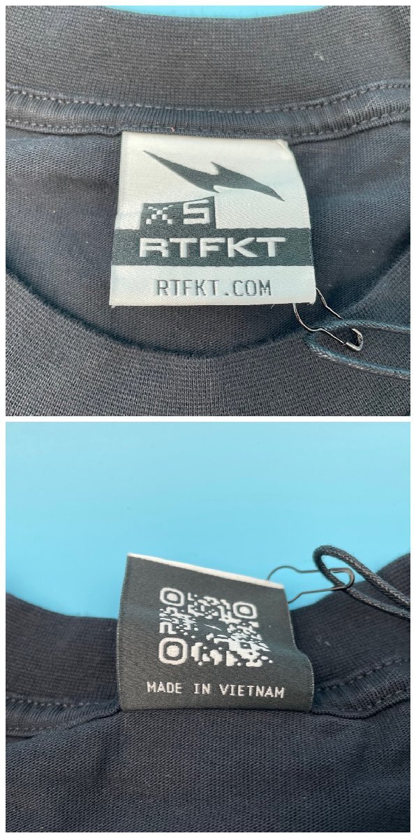 【10095P025】Clone X Tシャツ XSサイズ RTFKT NIKE タグ付 半袖 夏物 ナイキ クローンＸ 黒 NFT メタバース デジタル アバター クール_画像6