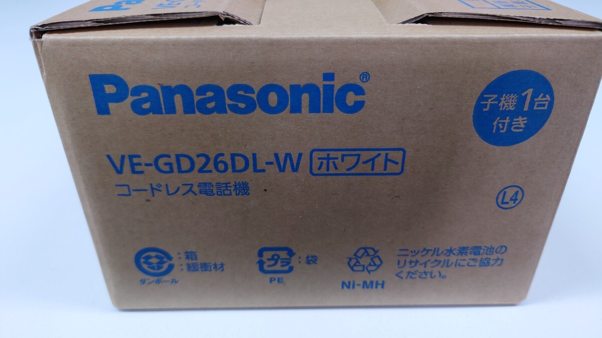 新品・未使用品 パナソニックPanasonic コードレス電話機(子機１台) VE-GD26DL-W(ホワイト)_画像3