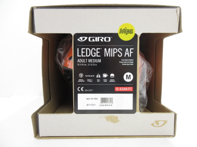 n76266-ty 中古品★スノーヘルメット Mサイズ GIROジロ LEDGE MIPS AF ADULT MEDIUM [111-240419]の画像1