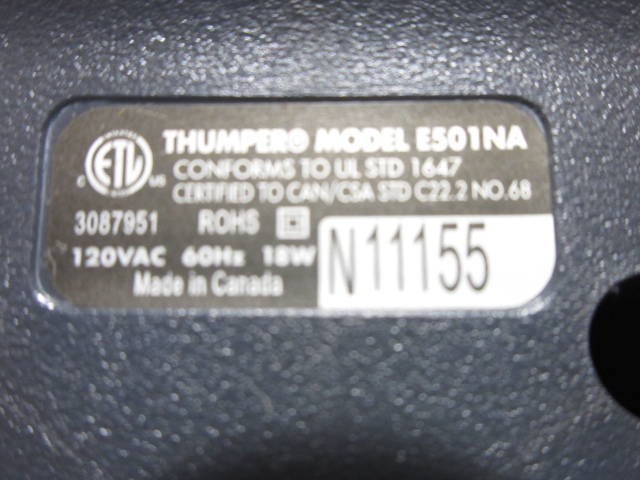 n74508-ty 開封済未使用品□Thumper Sport 振動マッサージャー E501 [106-240421]の画像5