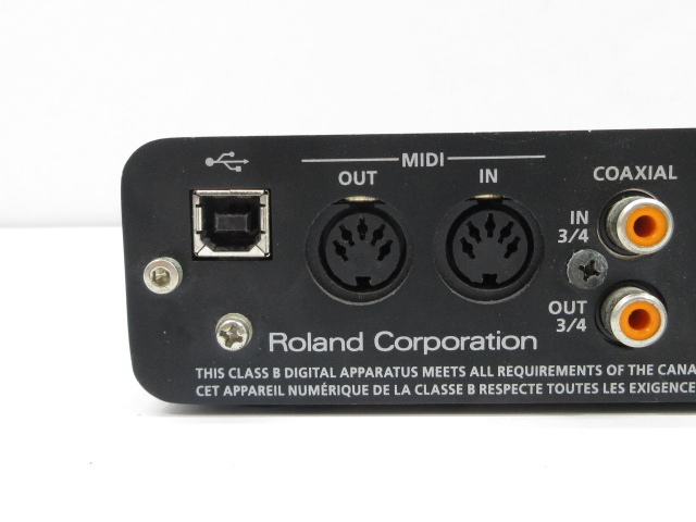 s22294-ty 【送料950円】ジャンク★Roland 24-bit 192KHZ QUAD-CAPTURE 4IN/4OUT ANALOG2×2 DIGITAL2×2 USB2.0 [091-240427]_画像6