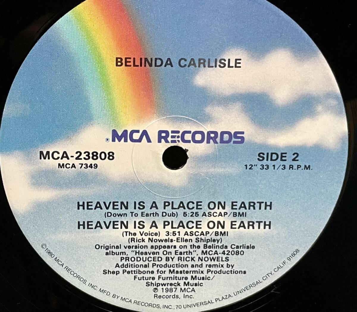 BELINDA CARLISLE / HEAVEN IS A PLACE ON EARTH 中古盤12インチの画像4