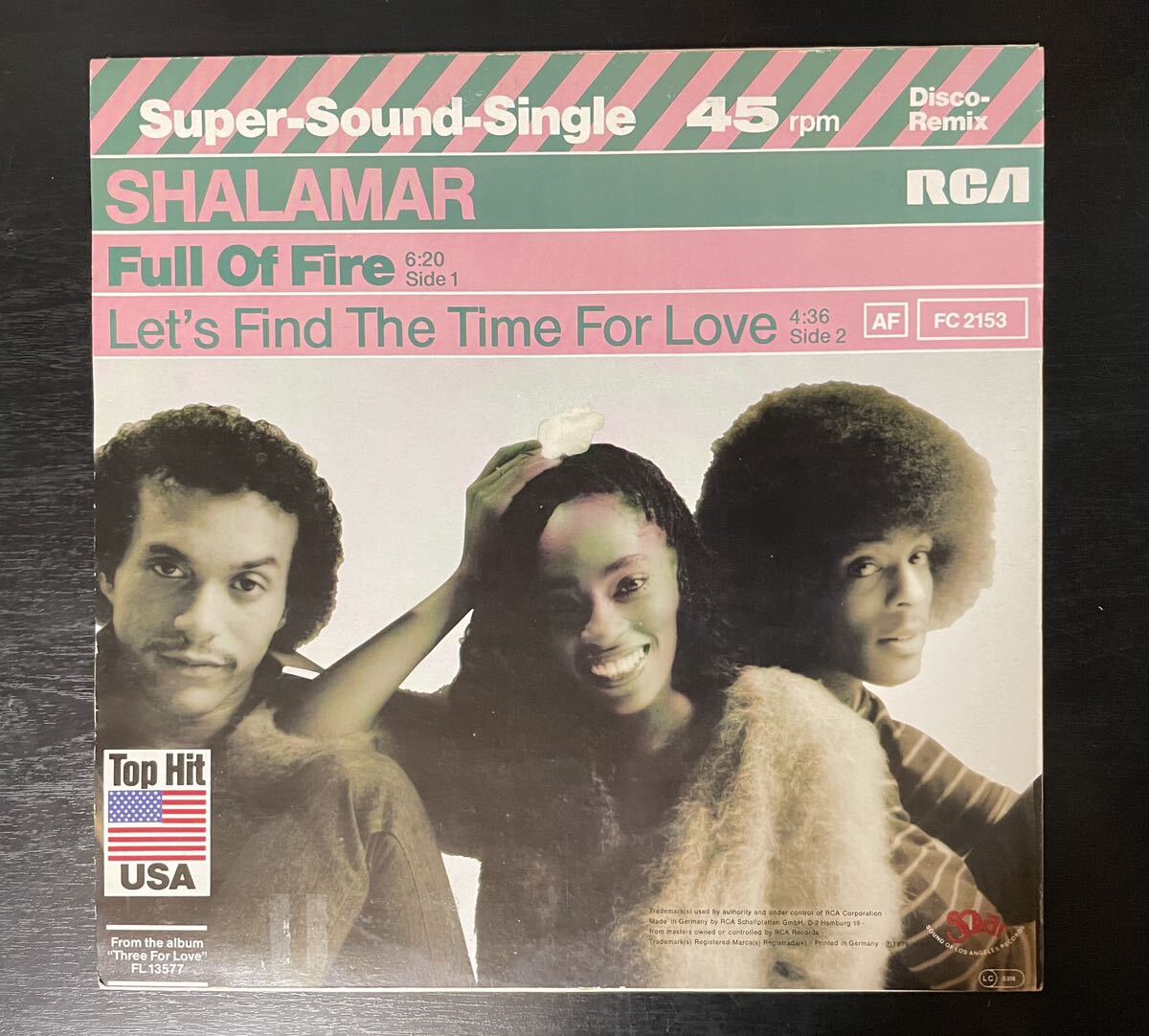 SHALAMAR / FULL OF FIRE , LET'S FIND THE TIME FOR LOVE 中古盤12インチの画像2