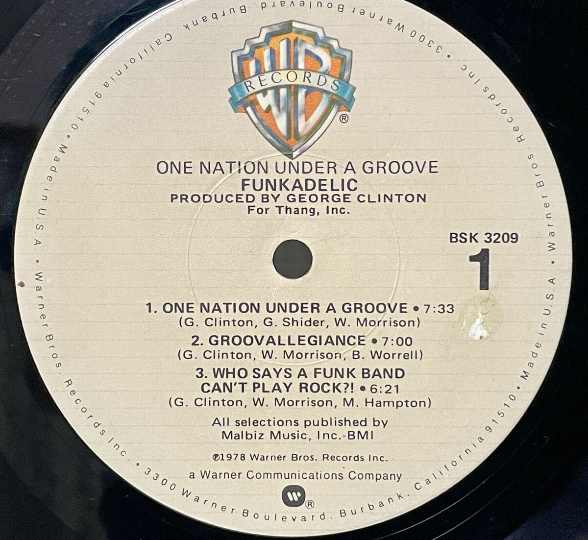 FUNKADELIC / ONE NATION UNDER A GROOVE 中古盤アルバムの画像4