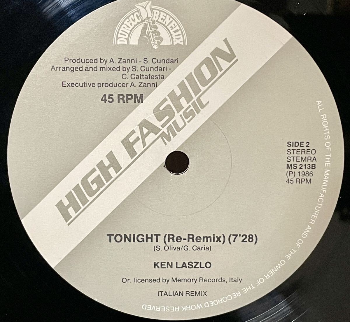 KEN LASZLO / TONIGHT (REMIX , RE-REMIX) 中古盤12インチ_画像4