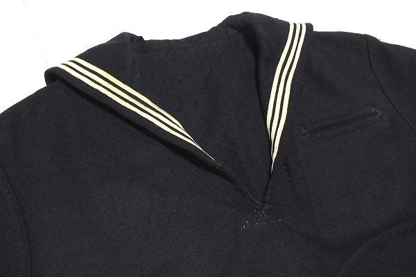 N6768:US古着 米海軍 NAVAL CLOTHING FACTORY ウールセーラ服 セーラージャケット/紺：5_画像3