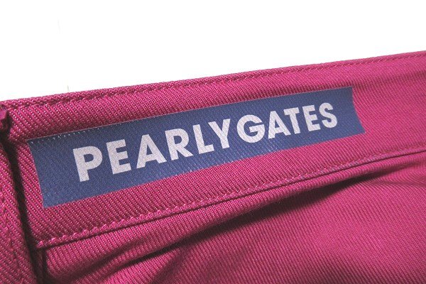 N6809:PEARLY GATES(パーリーゲイツ)ゴルフ ストレッチコットンパンツ/赤紫/5の画像9