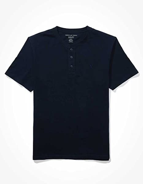 * ラスト * アメリカンイーグル ヘンリーT Tシャツ AE Super Soft Henley T-Shirt L / Rich Navy *の画像1