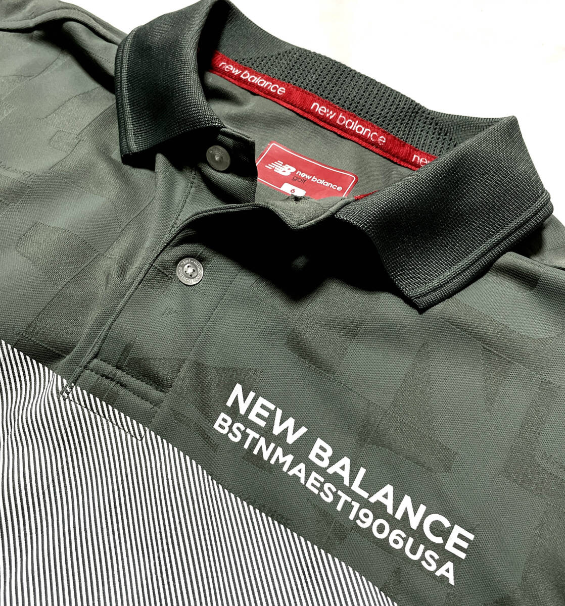 春夏向け★NewBalanceGOLFニューバランスゴルフ★やや薄手半袖　ハーフボタン　ストレッチポロシャツ★メンズLLサイズ位★全国送料２３０円_画像7