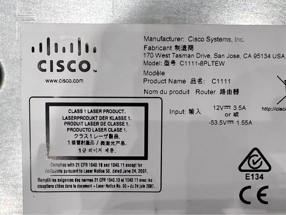 Cisco ISR1100 C1111-8PLTEW サービス統合型ルーター LTE WIFI対応 付属品付 #11_画像6