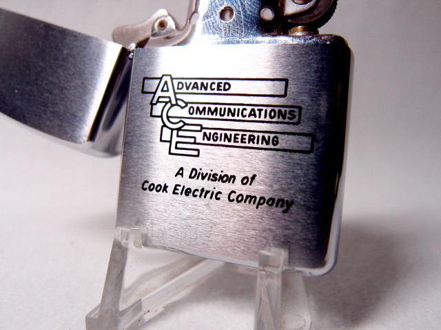 ビンテージ新品ZIPPO★ACE company★1961年/元箱有/美品/希少企業AD/Nice Graphics/コレクタブル_画像5