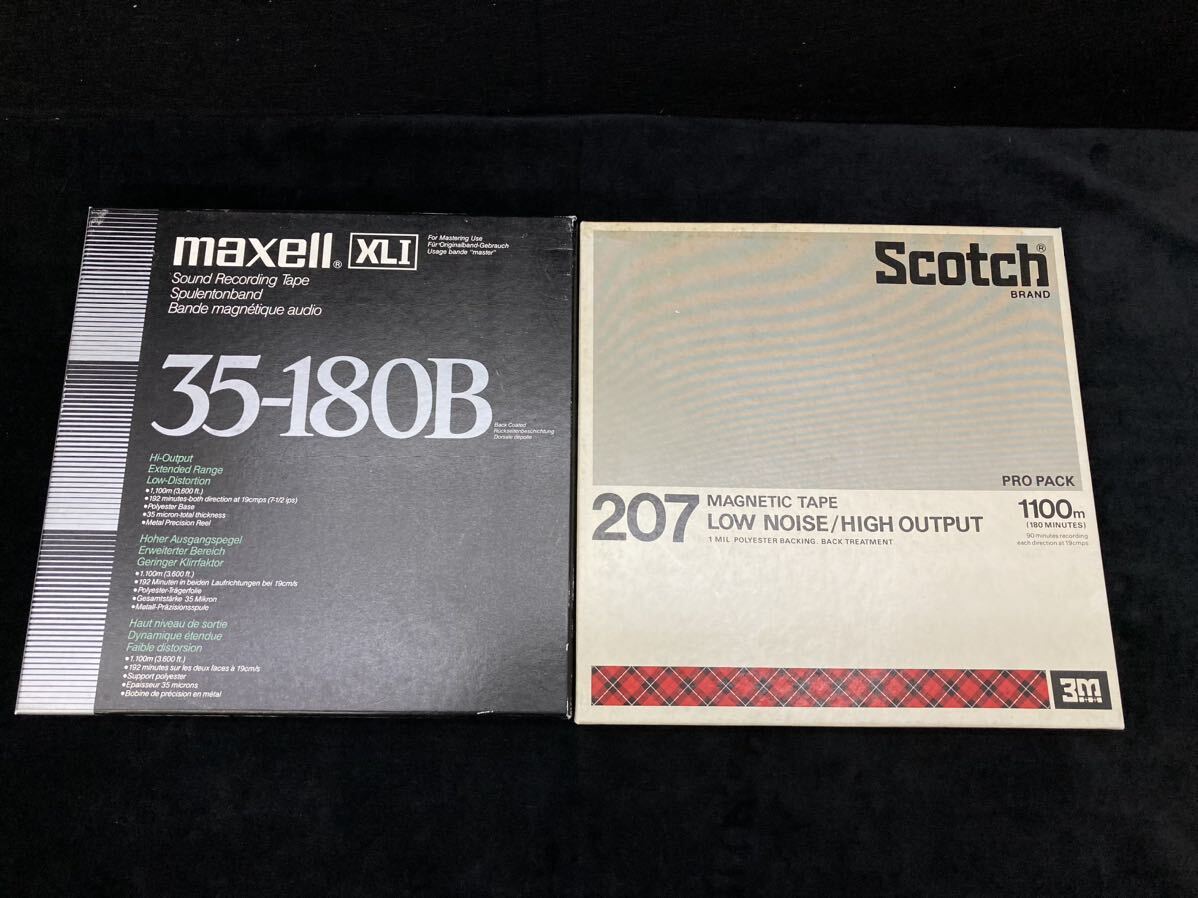 オープンリールテープ maxell XLI 35-180B（N）/Scotch 207-1100R マクセル スコッチ 2点まとめ品 ジャンク　ya3_画像1