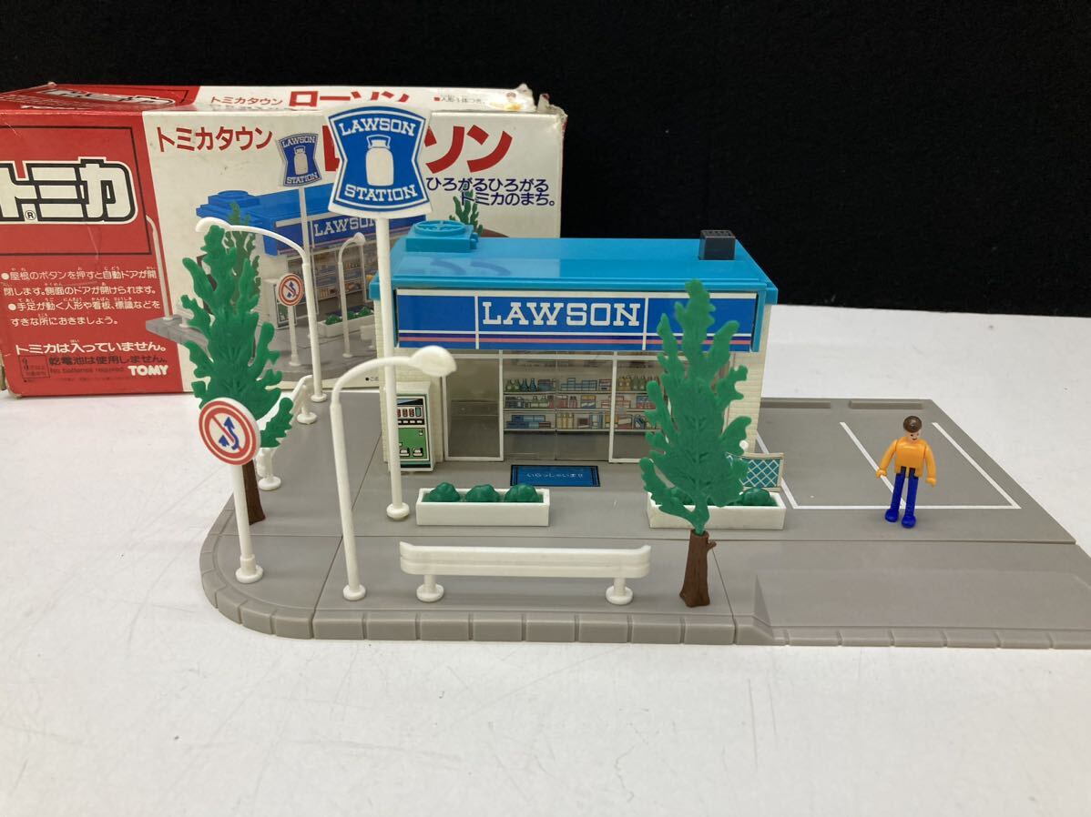 希少!! 箱付き!! トミカタウン ローソン 旧規格 トミー ジオラマ 情景 1/64 コンビニ LAWSON 当時 廃盤 希少 ミニカー ポンタ TOMY ya3_画像1