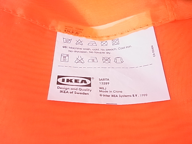 IKEA SARITA １組　２枚　イケア　オレンジ　レース　オーガンジー生地　カーテン　透け感　キラキラ感　ポールを通すだけ_画像4