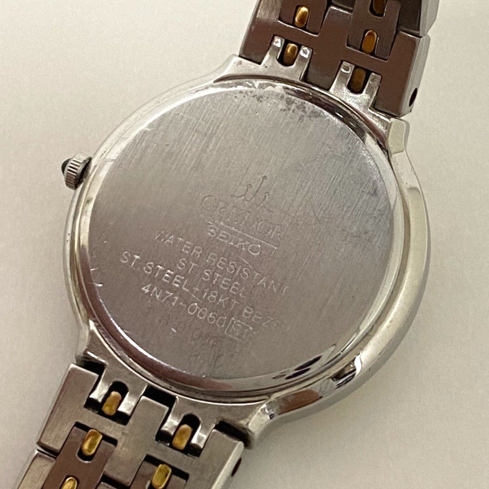 【送料無料】SEIKO セイコー 腕時計 CREDOR クレドール クオーツ 18KT/SS 4N71-0060 中古【Ae472593】の画像6