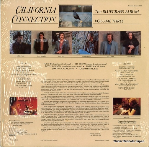 カリフォルニア・コネクション the bluegrass album vol.3 ROUNDER0180_画像2
