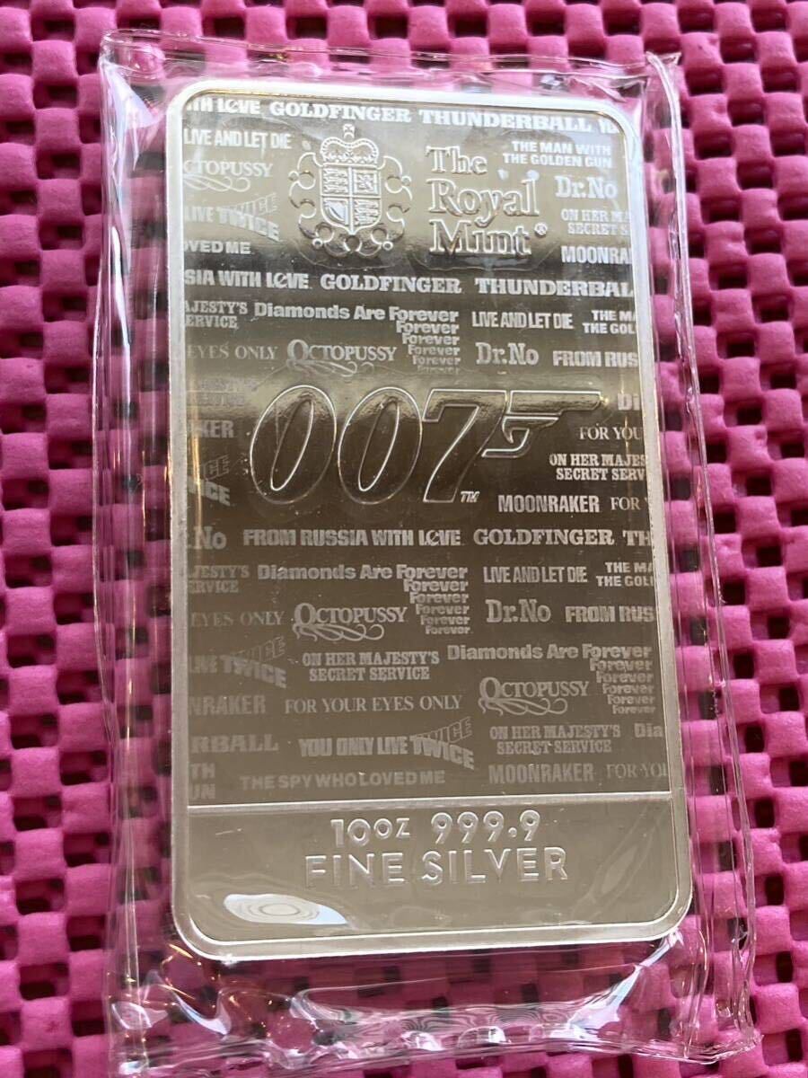  Royal mint 007 James Bond 10 ounce silver bar original silver silver stick silver board England Britain structure . department in goto10oz Royal Mint Capsule case attaching 