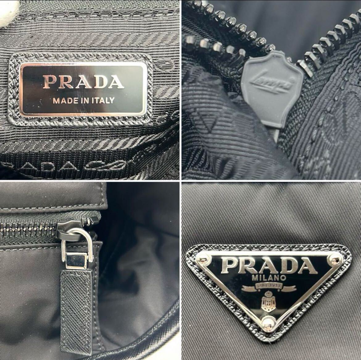 現行 新型 未使用近 PRADA プラダ トートバッグ サフィアーノ 2VG112 黒 ナイロン Re-Nylon リナイロン ビジネスバッグ 大容量の画像10