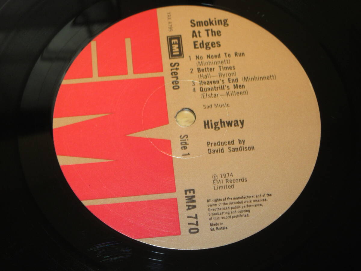 ◆◇HIGHWAY(ハイウェイ)【SMOKING AT THE EDGES】英盤LP/EMA 770◇◆_画像3