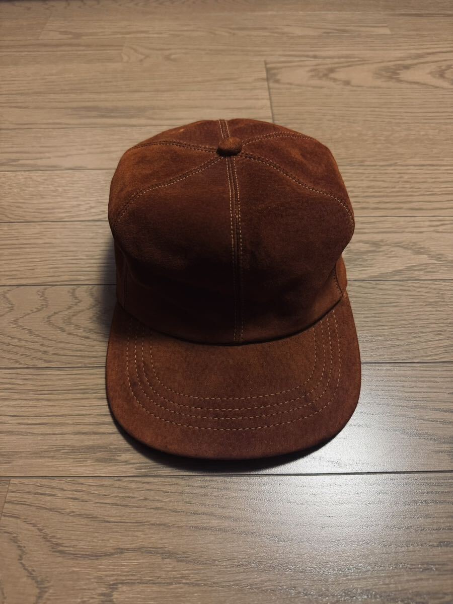 【稀極上】80s L.L.Bean Suede Sports Cap Rust USA製 マルジェラ ビンテージ モヘア オンブレ 帽子 llbean トートバック の画像1