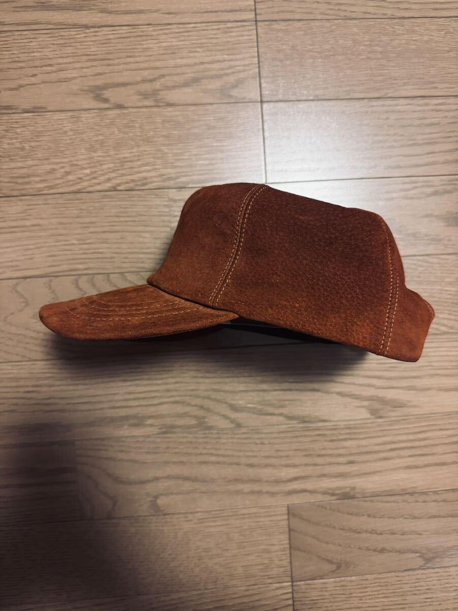 【稀極上】80s L.L.Bean Suede Sports Cap Rust USA製 マルジェラ ビンテージ モヘア オンブレ 帽子 llbean トートバック の画像2