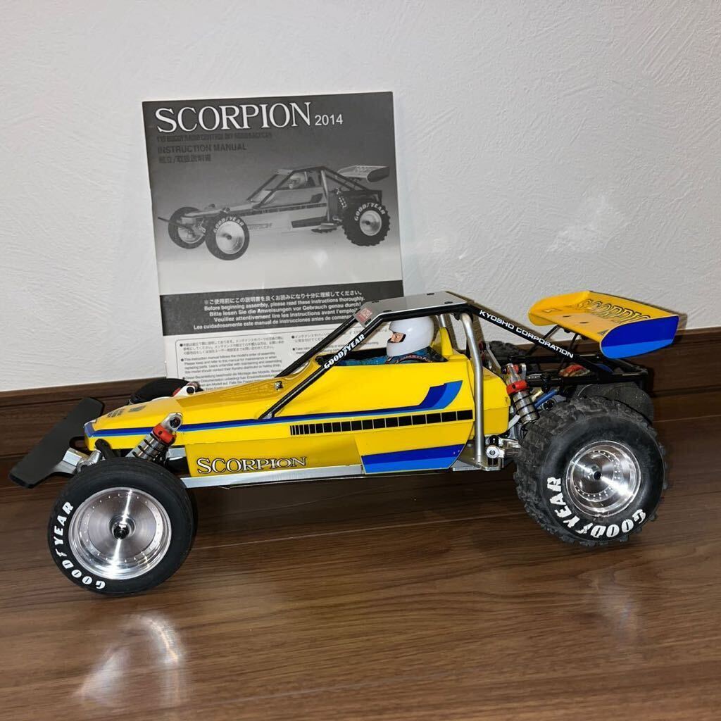 KYOSHO 京商 スコーピオン2014 1/10バギーロードレース完成品　メカ付き　モーター　スピコン　取説有り　アンダーガードフルベアリング？_画像1