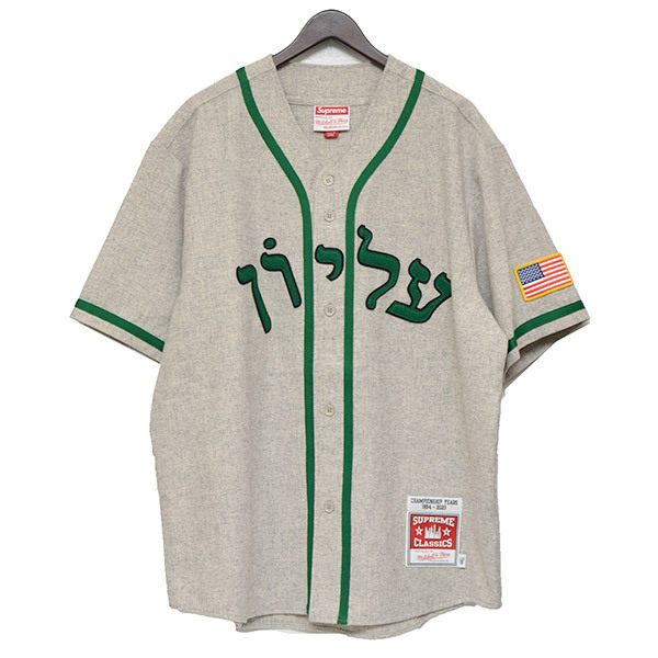 Supreme×Mitchell＆Ness シュプリーム 2023AW Wool Baseball Jersey ベースボールシャツ Tシャツ 8054000164950の画像1
