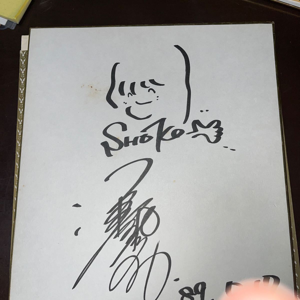  с автографом карточка для автографов, стихов, пожеланий Sawada Shoko Showa художник 