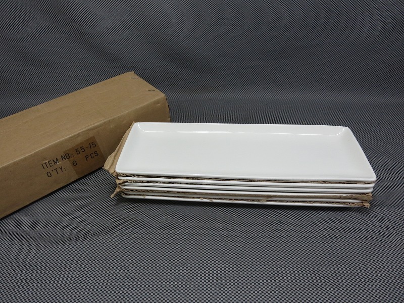 1◇ 新品 角皿 30cm×10cm 6枚セット 陶磁器 角銘々皿 ◇6の画像10