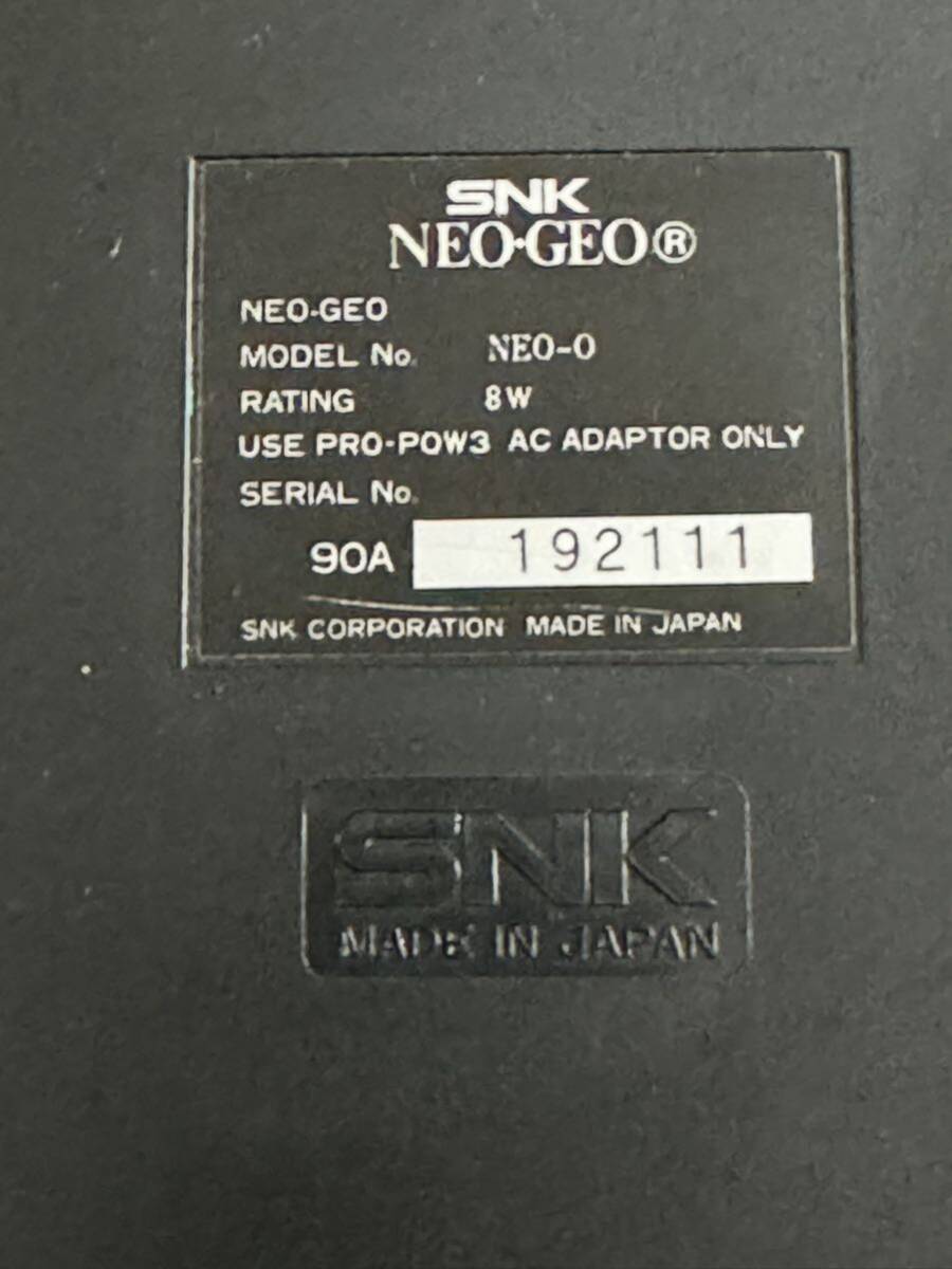 NEO・GEO 　 ネオジオ 　NEO-0 　MAX 330 MEGA 　　PRO-GEAR SPEC　　※本体+スティックコントロラー のみ　　　ジャンク品_画像4