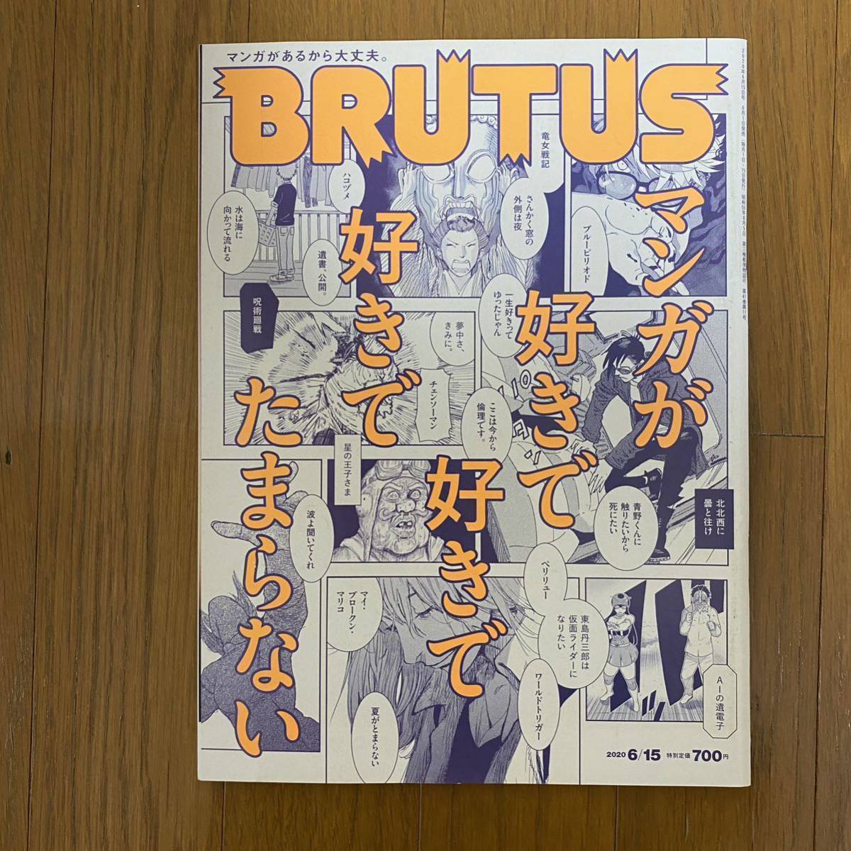 ★BRUTUS 917 ブルータス 2002年6月★特集:マンガが好きで好きでたまらない/波よ聞いてくれ/ハコヅメ〜交番女子の逆襲〜_画像1