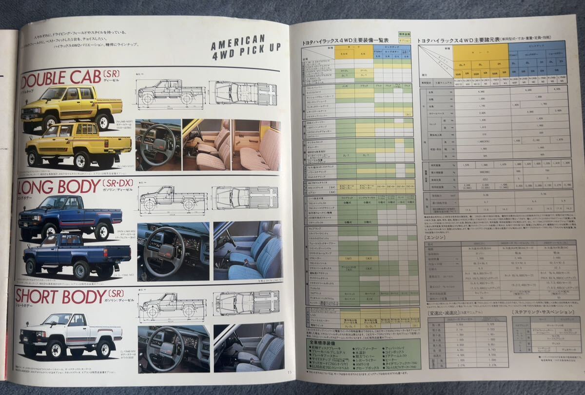 トヨタ ハイラックスサーフ ピックアップカタログ 当時物 レアの画像9