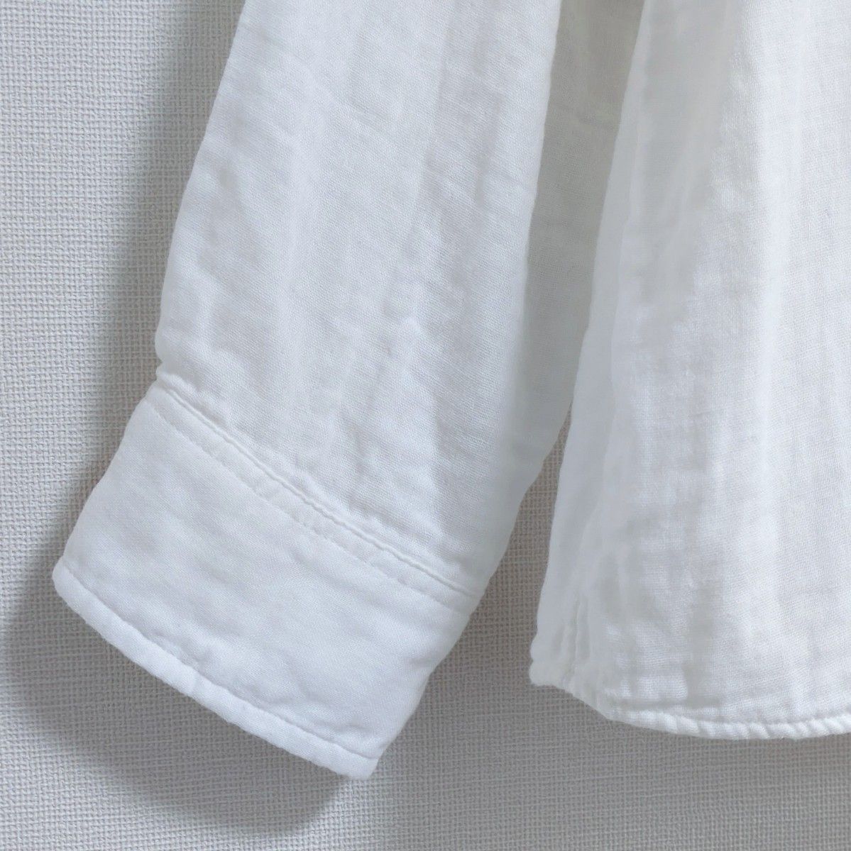 DANTON〚RayBEAMS別注〛ダブルガーゼ　バンドカラーシャツ　36サイズ DANTON／RayBEAMS 別注 ダブルガーゼ バンドカラーシャツ 36