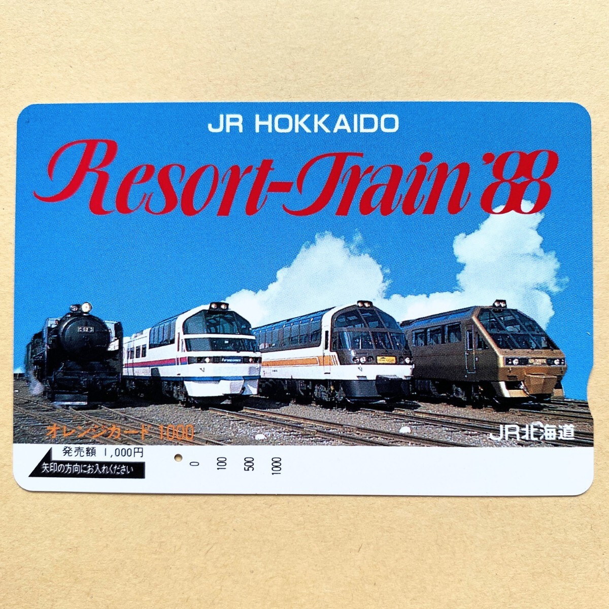 【使用済】 オレンジカード JR北海道 Resort Train '88_画像1