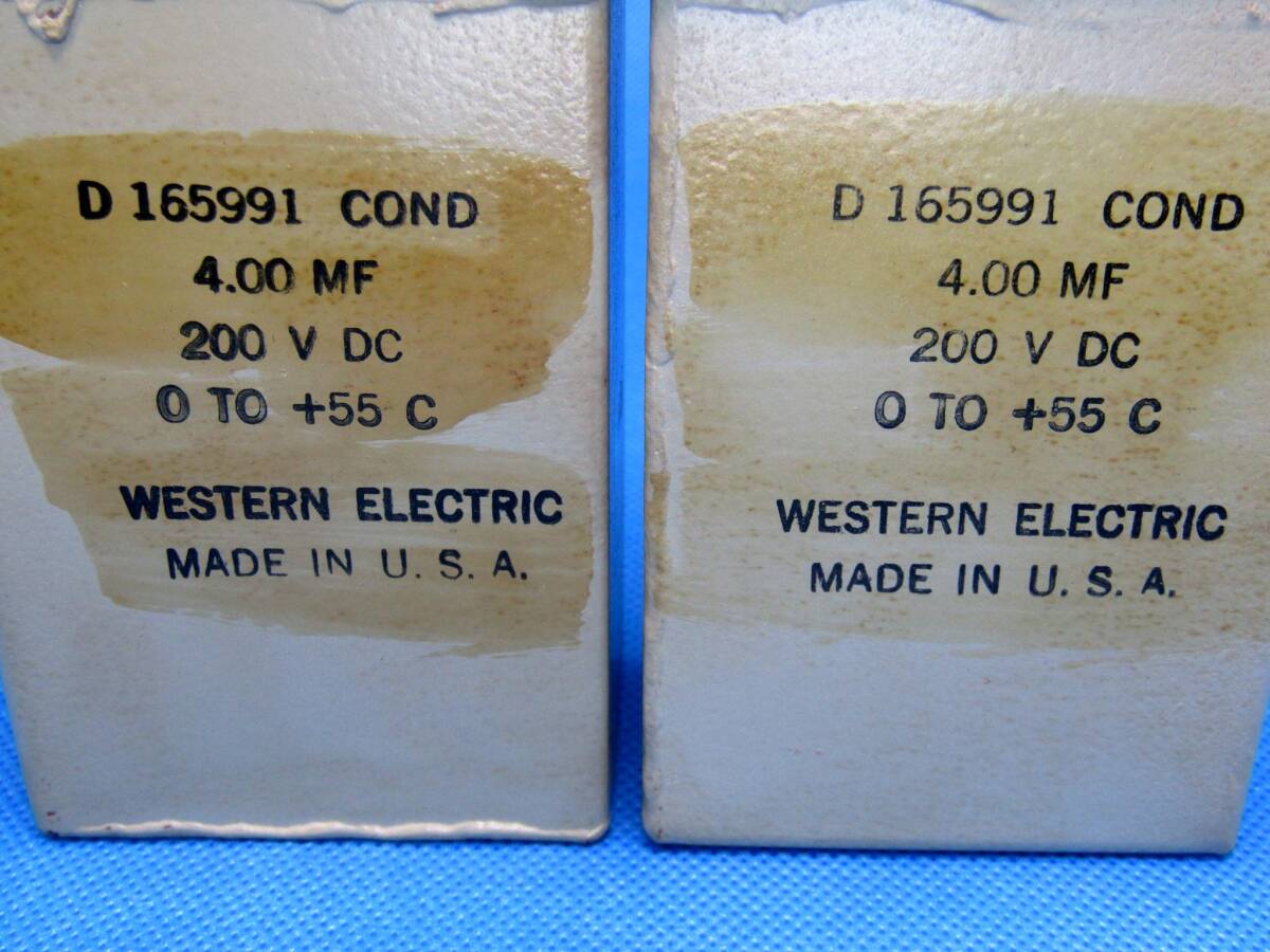 ★ウエスタンエレクトリック Western Electric Network Filter D165775に採用のオイルコンデンサ D-165991 4μF 200VDC 未使用品２個★の画像7
