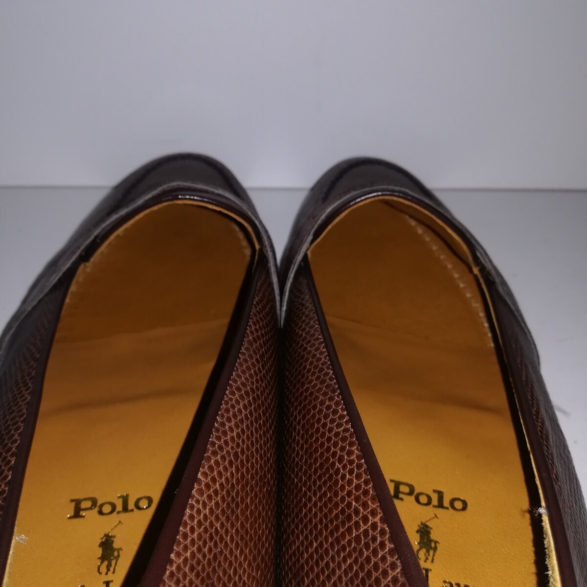 c0178 [ as good as new * trying on degree ] * Polo Ralph Lauren POLO RALPH LAUREN* coin Loafer 25EE tea dress high class leather shoes gentleman shoes original leather 