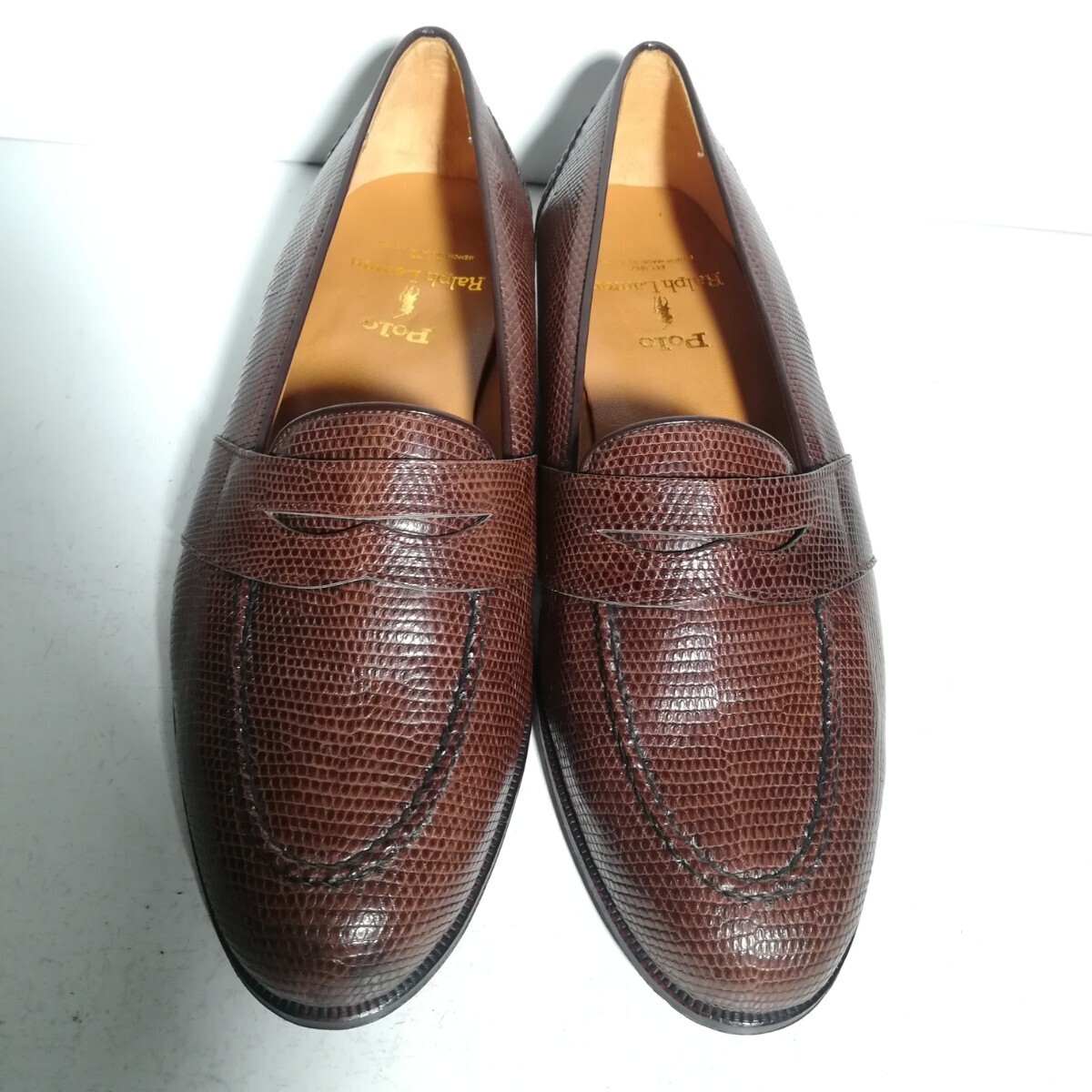 c0178 [ as good as new * trying on degree ] * Polo Ralph Lauren POLO RALPH LAUREN* coin Loafer 25EE tea dress high class leather shoes gentleman shoes original leather 