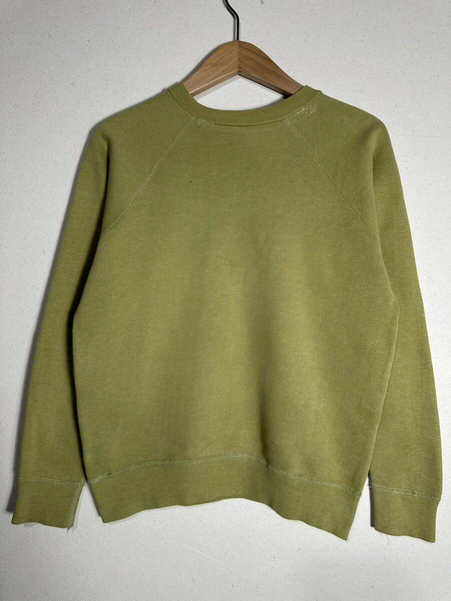 50s vintage HANES WIND SHIELD plain sweatshirts ヴィンテージ ヘインズ ピスタチオグリーン スウェット 古着 希少の画像2