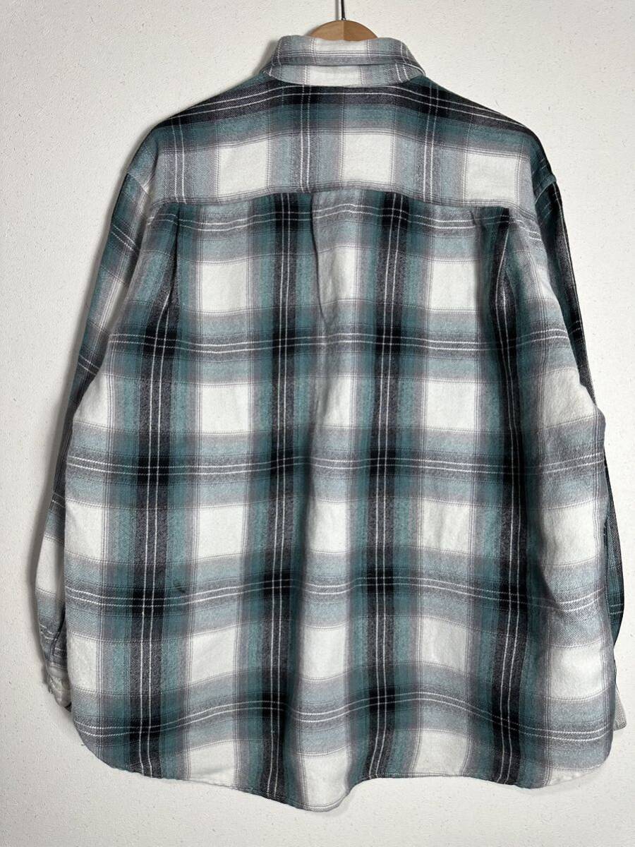 90s vintage old GAP flannel shirtヴィンテージ オールドギャップ ヘビネル 古着 オンブレチェック コットンxレーヨンの画像2