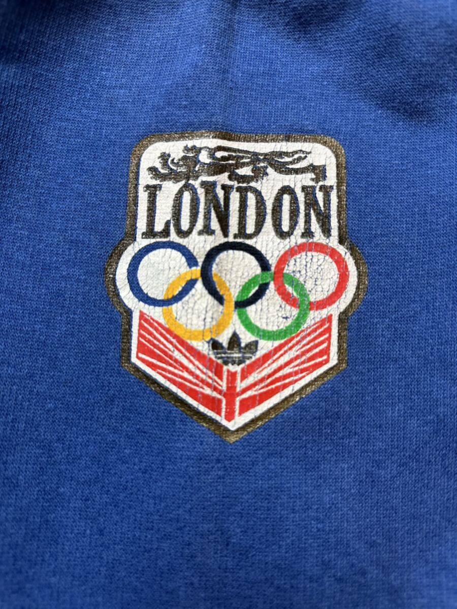 80s adidas vintage THE OLYMPIC GAMES LONDON Sweatshirt Vintage Adidas London Olympic тренировочный б/у одежда USA производства очень редкий 