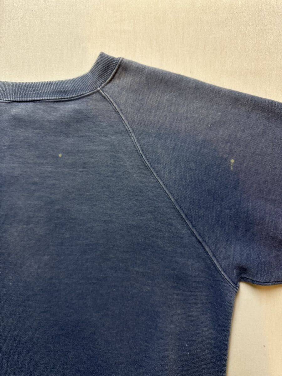 60~70s vintage Spring foot plain sweatshirt ヴィンテージ スプリングフット フェード 無地スウェット 古着 Ｍ の画像7